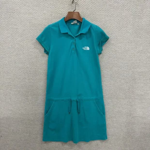 노스페이스 아웃도어 여자 반팔카라티 롱 원피스 85 D06479