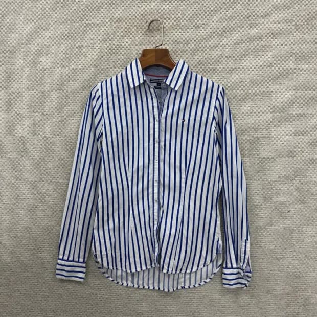 타미힐피거 로고 캐주얼 스트라이프 긴팔 셔츠 85 D06672