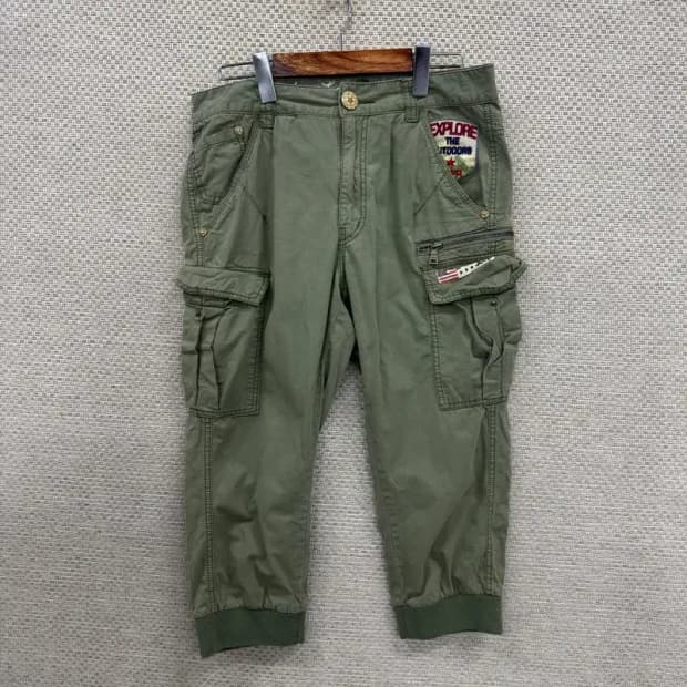 지프 JEEP 빈티지 패치 조거 카고팬츠 30인치 D06688