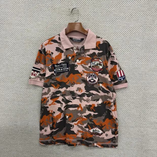 지프 JEEP 밀리터리 카모 반팔카라티 100 D06752