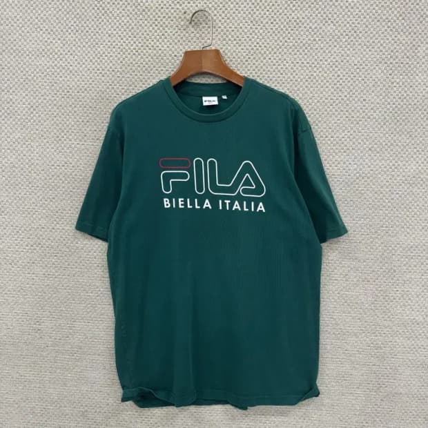 필라 FILA 그린 캐주얼 빅로고 반팔티 95 D06832