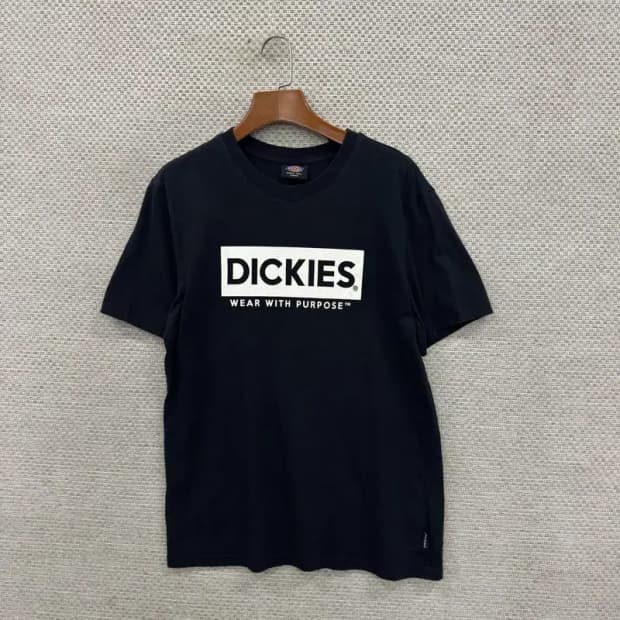 디키즈 블랙 캐주얼 빅로고 반팔티 95 D06839