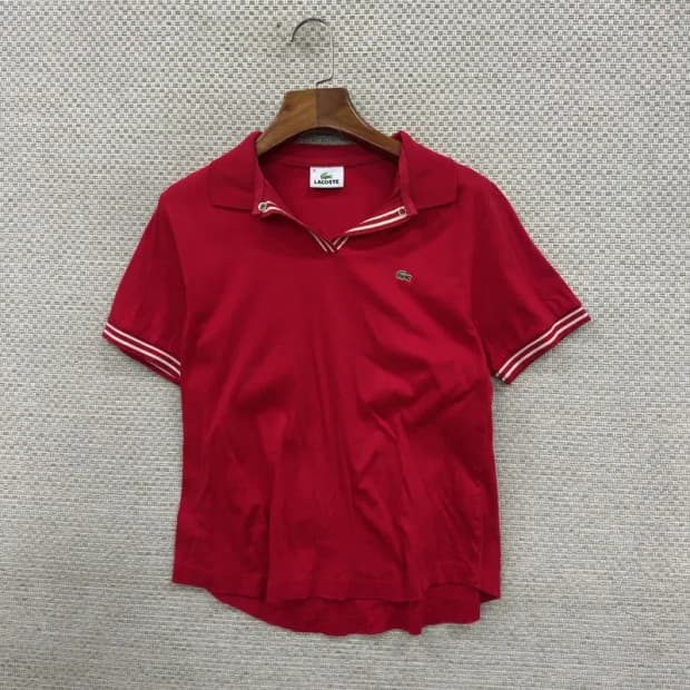 라코스테 브이넥 여자 반팔카라티 90 D06931