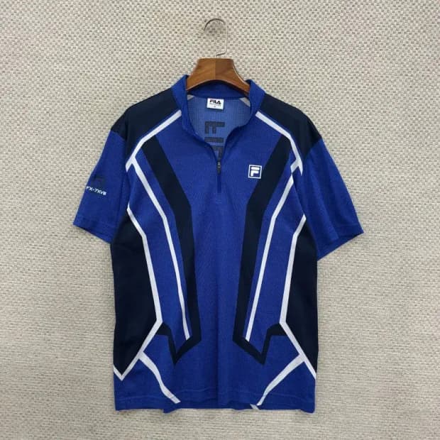 필라 FILA 아웃도어 배드민턴 기능성 반집업 반팔티 105 D06923
