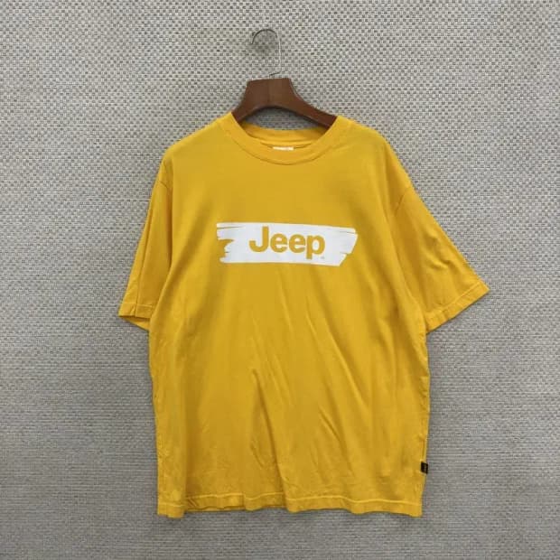 지프 JEEP 옐로우 빅로고 캐주얼 반팔티 105 D07102
