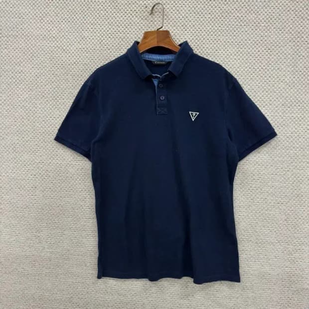 게스 캐주얼 패치로고 반팔카라티 95 D07470