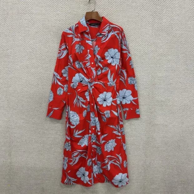 자라 ZARA 하와이안 카라 원피스 S D07561