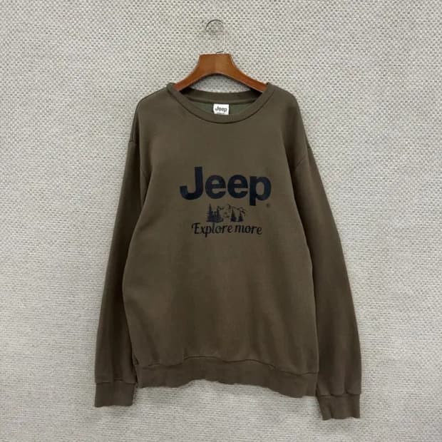 지프 JEEP 빅로고 프린팅 맨투맨 스웻셔츠 105 D07592