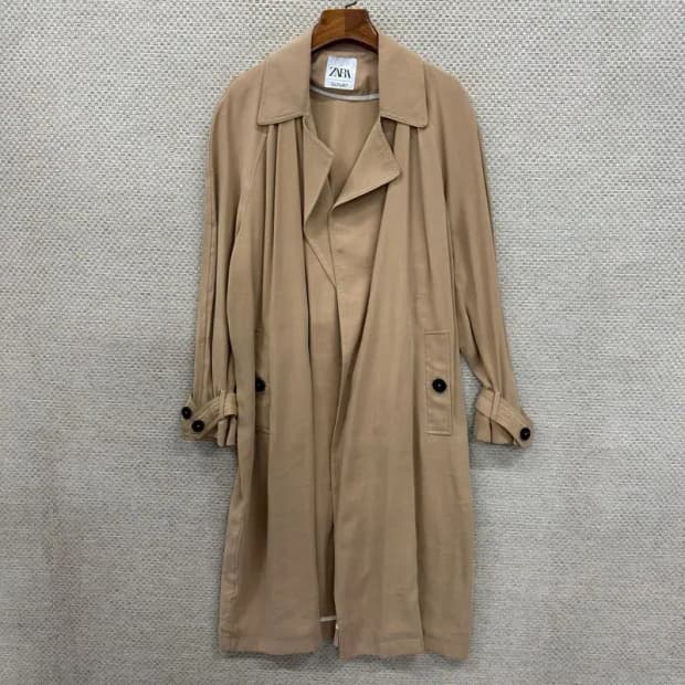 자라 ZARA 캐주얼 비스코스 트렌치 코트 105 D07777
