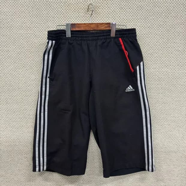아디다스 삼선로고 트레이닝 츄리닝 반바지 XL D07962