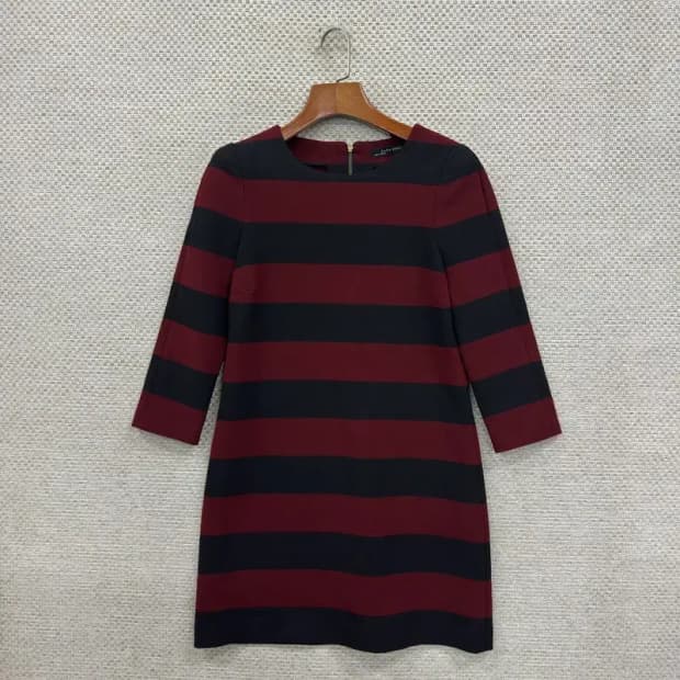 자라 ZARA 스트라이프 7부 원피스 85 D08027
