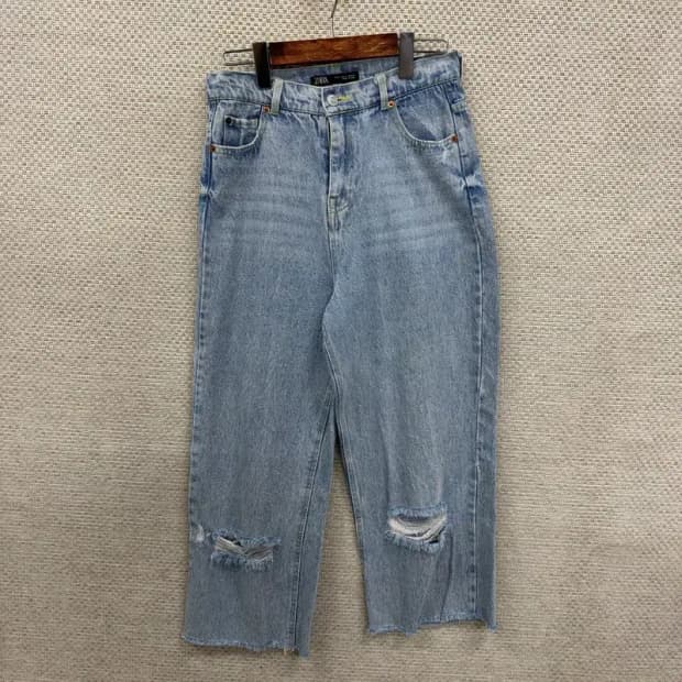 자라 ZARA 와이드팬츠 연청데님 청바지 27인치 D08059