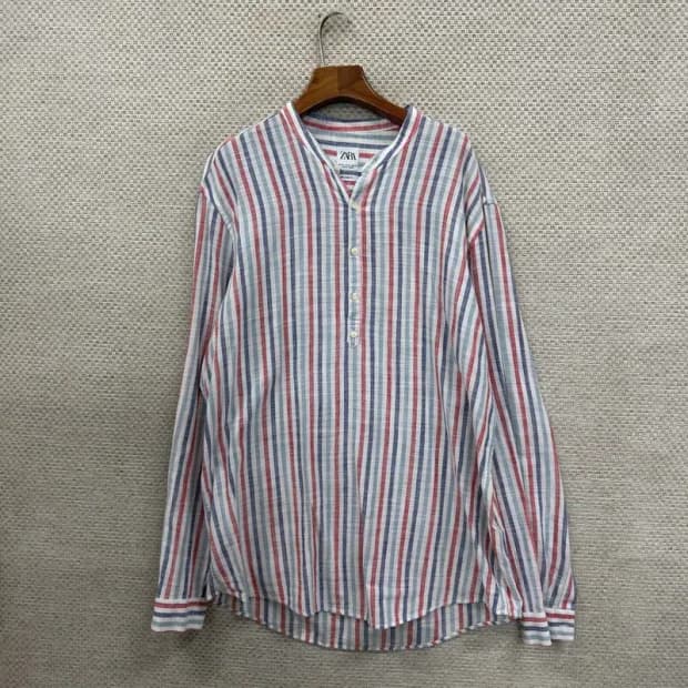 자라 ZARA 릴렉스드핏 여름 반단추 셔츠 105 D08382