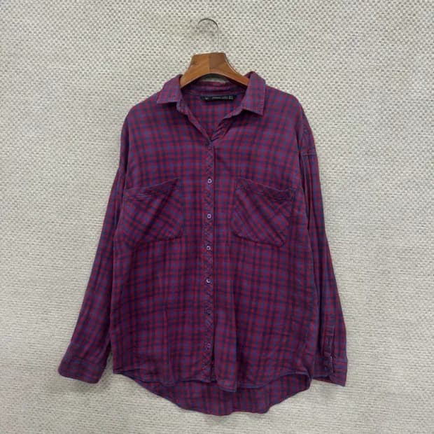 자라 ZARA 캐주얼 오버핏 긴팔 셔츠 100 D08616