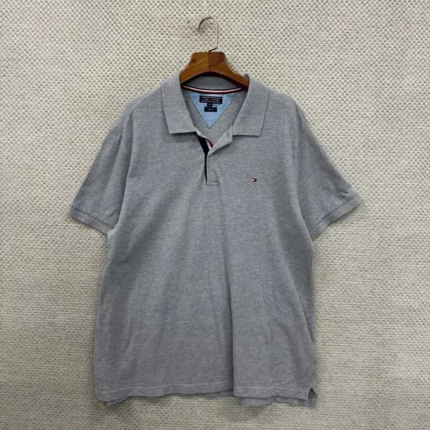타미힐피거 자수로고 슬림핏 캐주얼 반팔카라티 105 D08794