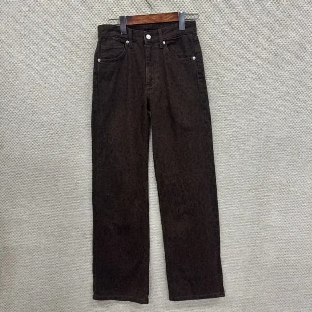 자라 ZARA 레오파드 갸루 와이드핏 청바지 27인치 D09125
