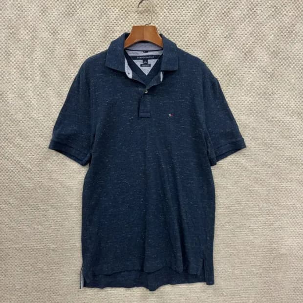타미힐피거 자수로고 클래식핏 캐주얼 반팔카라티 95 D09390