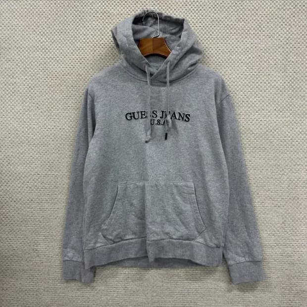 게스 뽀글이로고 캐주얼 여성 후드티 95 D10029