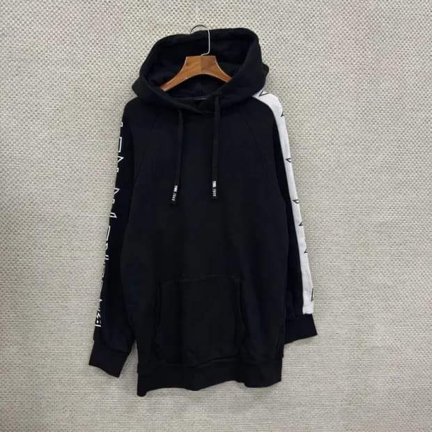 NBA 블랙 여자 롱 후드티 원피스 90 D10642