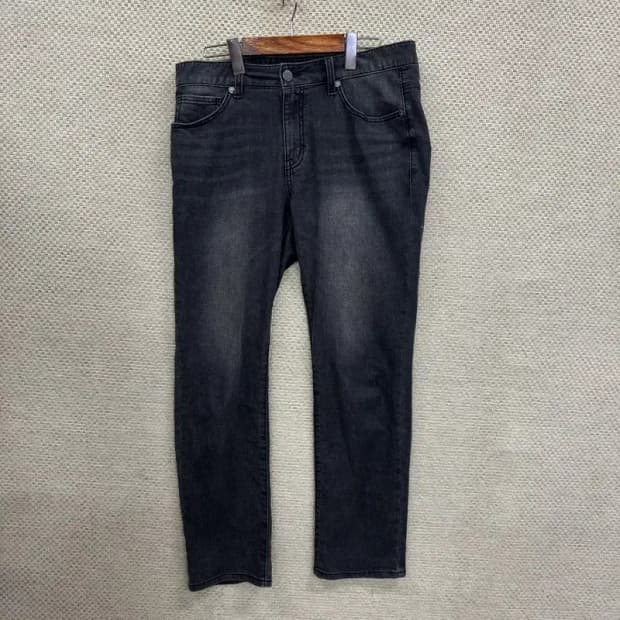 게스 캐주얼 흑청바지 블랙진 34인치 D10655