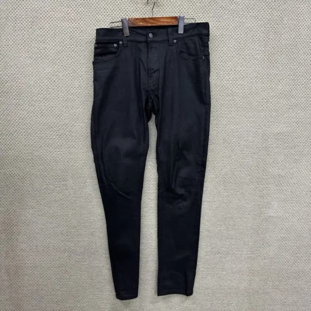누디진 코팅 블랙진 흑청바지 32인치 D10738