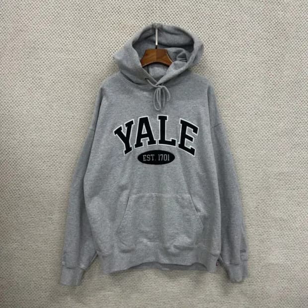 예일 YALE 자수 빅로고 오버핏 후드티 100 D10874