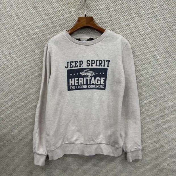 지프 JEEP 멜란지 약기모 프린팅 맨투맨 95 D10891