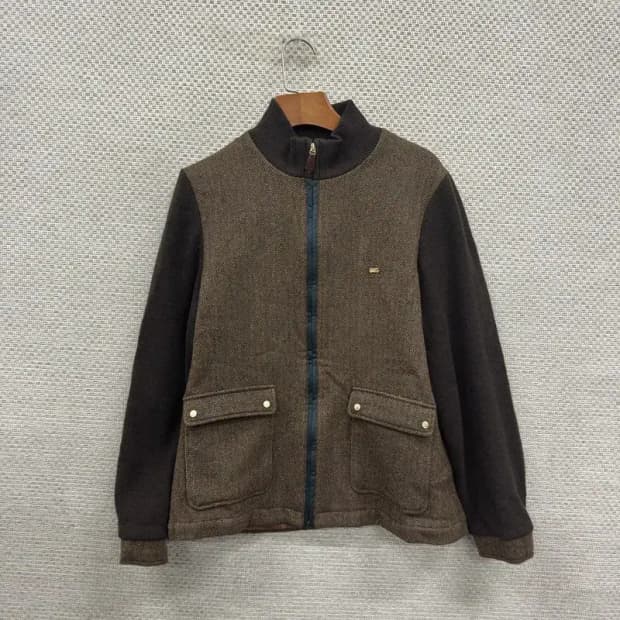 닥스 브라운 헤링본 반폴라 자켓 95 D11269