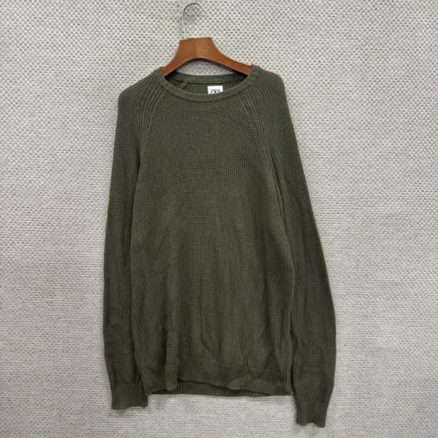 자라 ZARA 카키 캐주얼 롱 니트 100 D11460