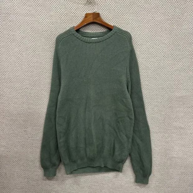 자라 ZARA 그린 무지 캐주얼 롱 니트 100 D11461