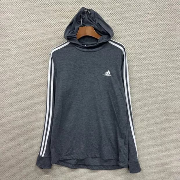 아디다스 그레이 삼선 캐주얼 후드티 95 D11464
