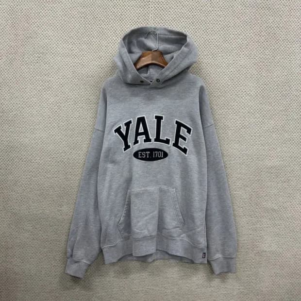 예일 YALE 캐주얼 빅로고 약기모 그레이 후드티 100 D11511
