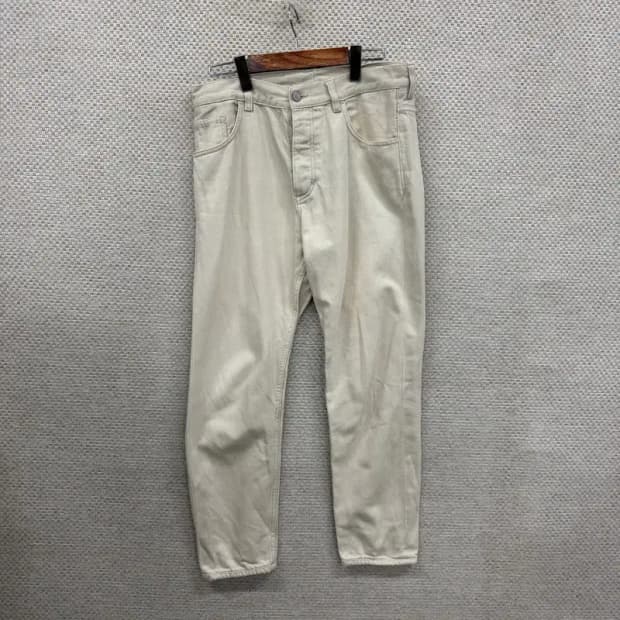 코스 COS 아이보리 일자핏 남자 바지 32인치 D11547