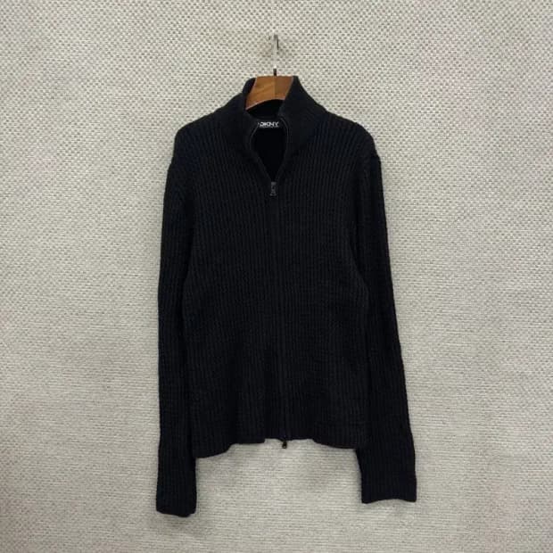 도나카란뉴욕 DKNY 투웨이 울 니트 집업 가디건 95 D11670