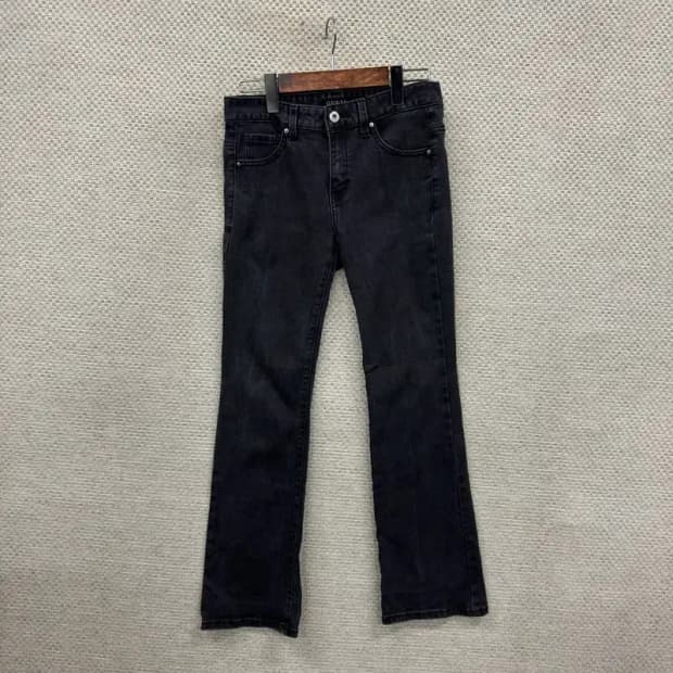 게스 은장 블랙진 데님 흑청바지 26인치 D11865