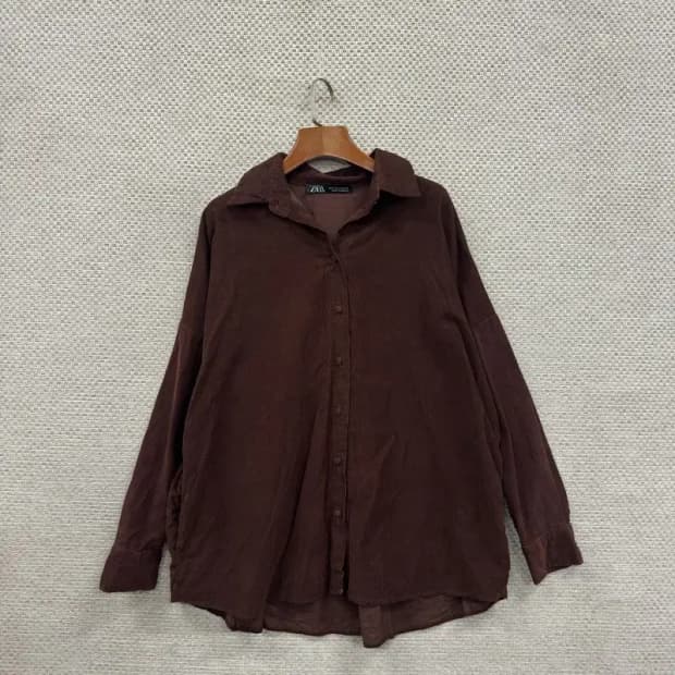 자라 ZARA 오버핏 코듀로이 골덴 긴팔 셔츠 110 D11995
