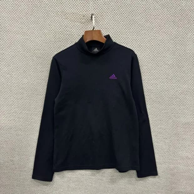아디다스 캐주얼 자수로고 목폴라 긴팔티 95 D12015