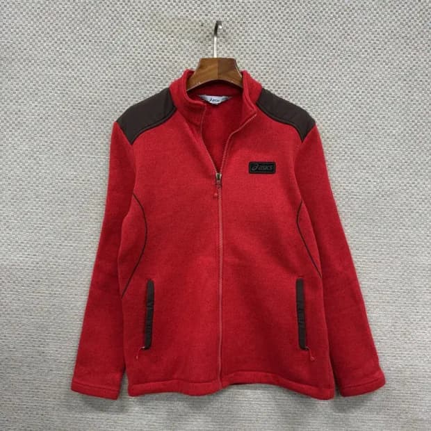 아식스 캐주얼 플리스 후리스 집업 100 D12023