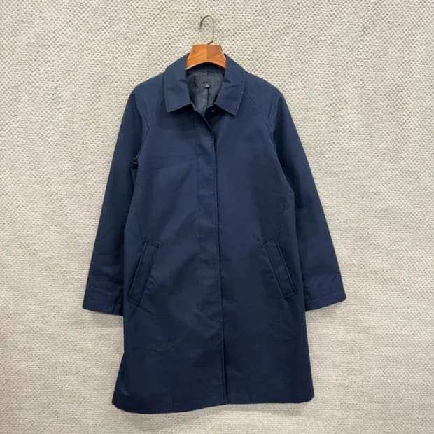 유니클로 캐주얼 네이비 롱 코트 90 D12078