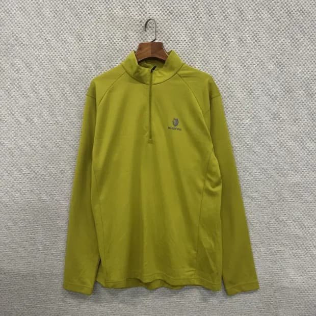 블랙야크 아웃도어 프린팅로고 반집업 긴팔티 100 D12080