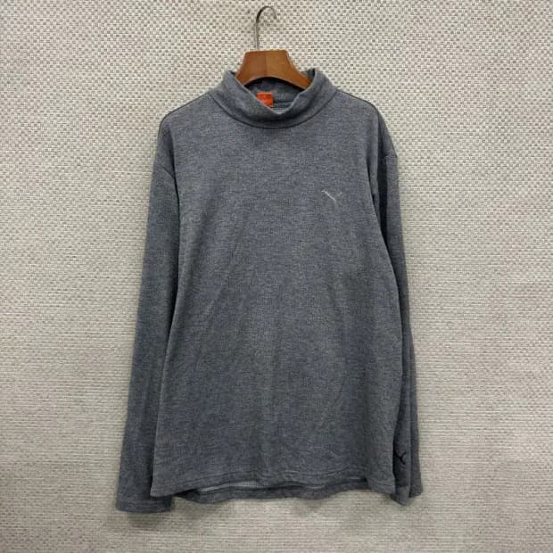 푸마 캐주얼 자수로고 목폴라 긴팔티 105 D12103