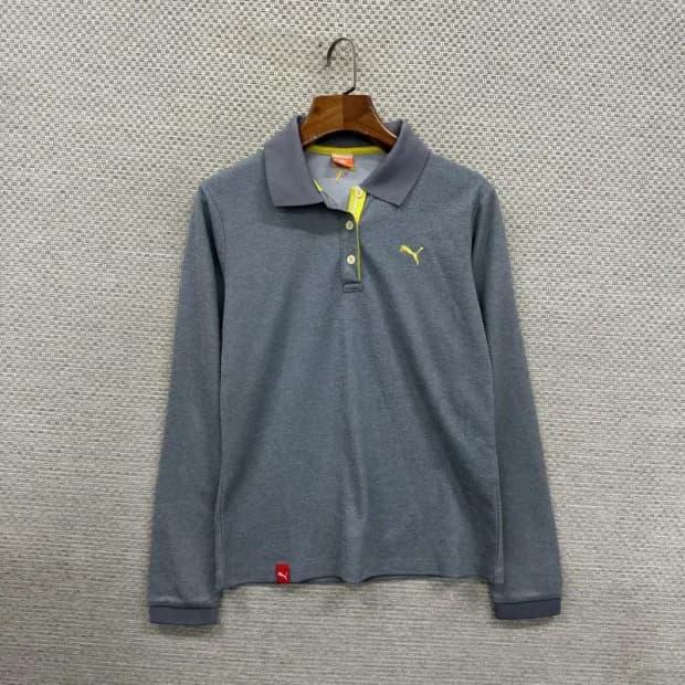 푸마 캐쥬얼 자수로고 등산 기능성 긴팔 카라티 90 D12159