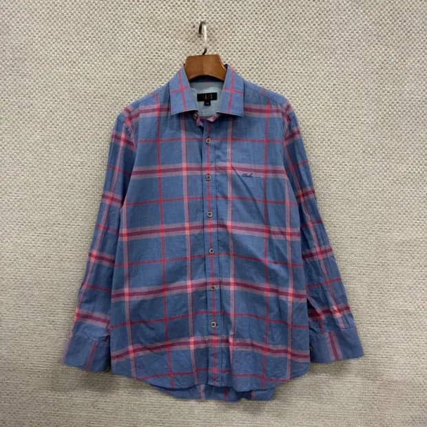 닥스 캐쥬얼 자수로고 체크무늬 셔츠 100 D12241