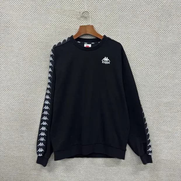 카파 캐쥬얼 자수로고 사이드라인 오버핏 맨투맨 90 A00101