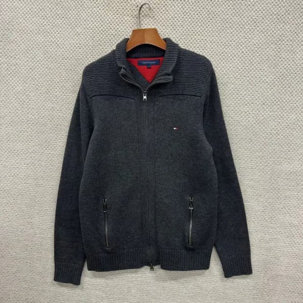 타미힐피거 아웃도어 등산 울 니트 집업 90 A00180