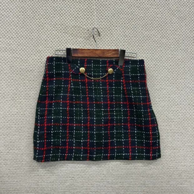 자라 ZARA 연말룩 체크 트위드 스커트 28인치 A00277