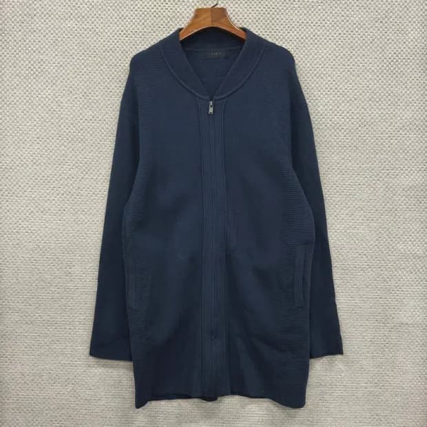 타임 한섬 캐쥬얼 울 혼방 빅포켓 롱 가디건 100 A00343