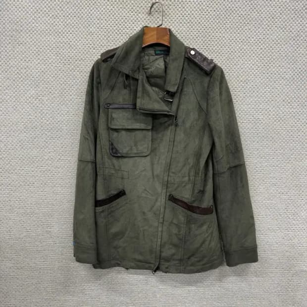 베네통 빈티지 양가죽 사파리 야상 자켓 90 A00337