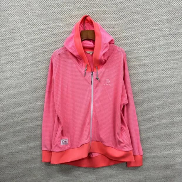 빈폴 아웃도어 골프 핑크 후드 집업 95 A00415