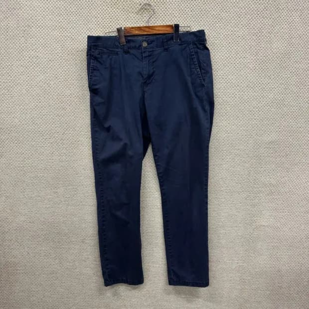 타미힐피거 슬림핏 캐쥬얼 네이비 면바지 32인치 A00435